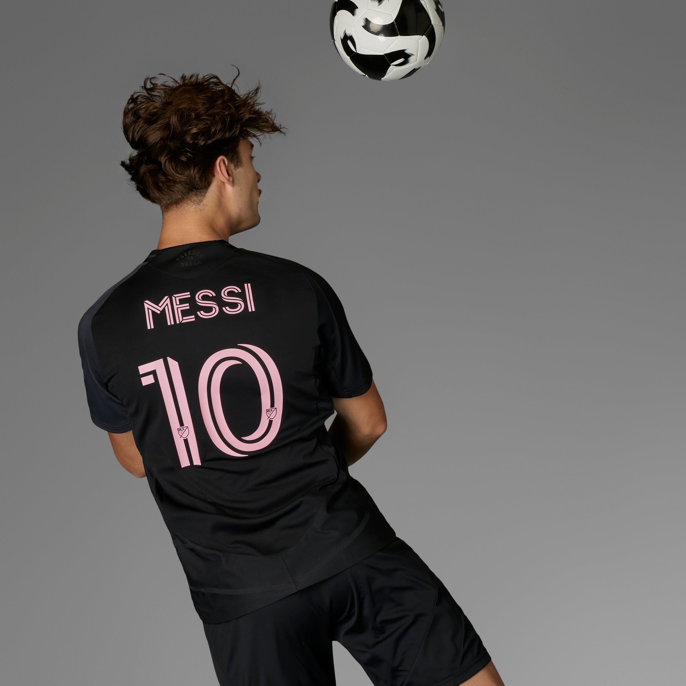 adidas Men's Inter Miami CF Messi Away Authentic Jersey 25/26 Black