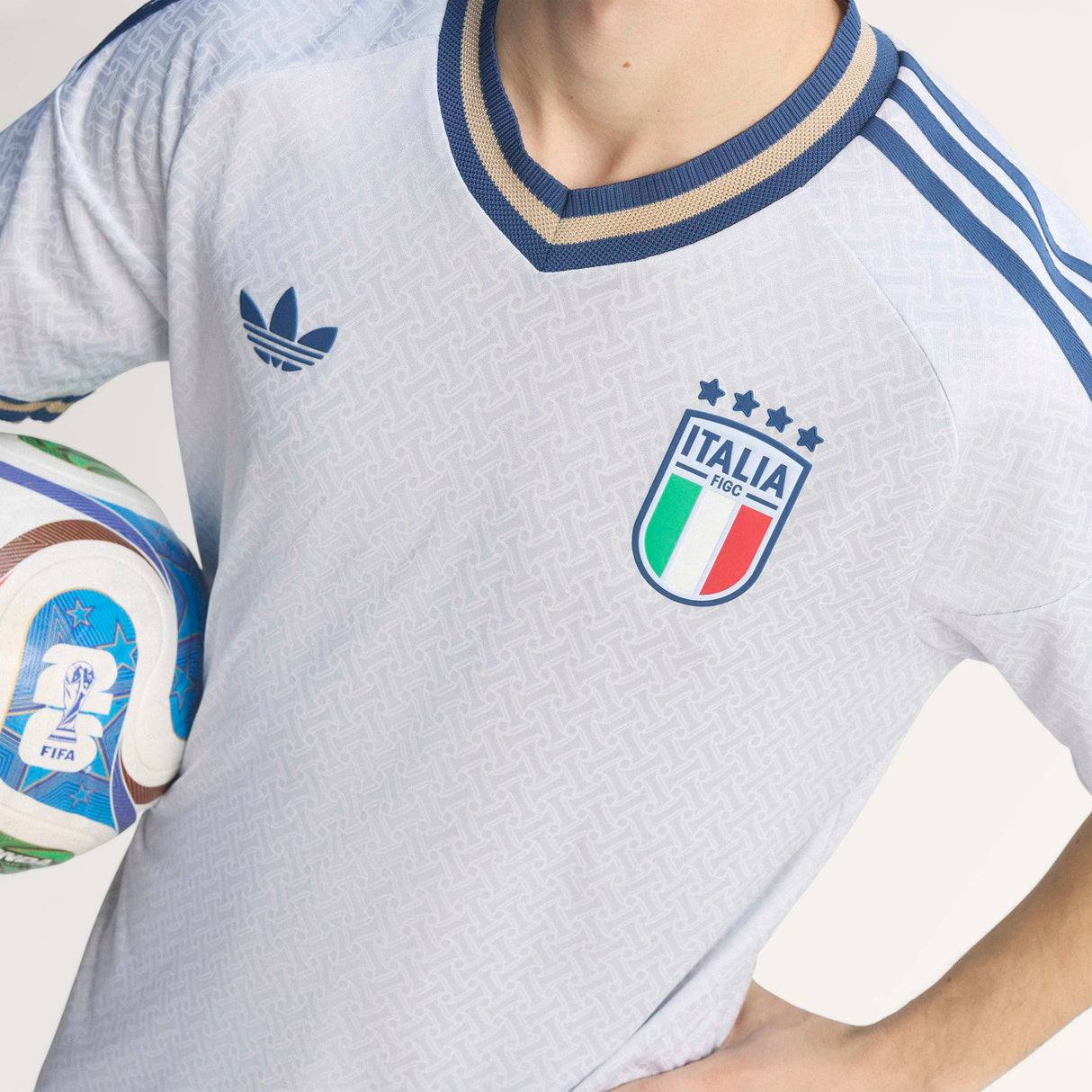 adidas Italy Away Authentic Men's Soccer Jersey 2026 - Aero Blue