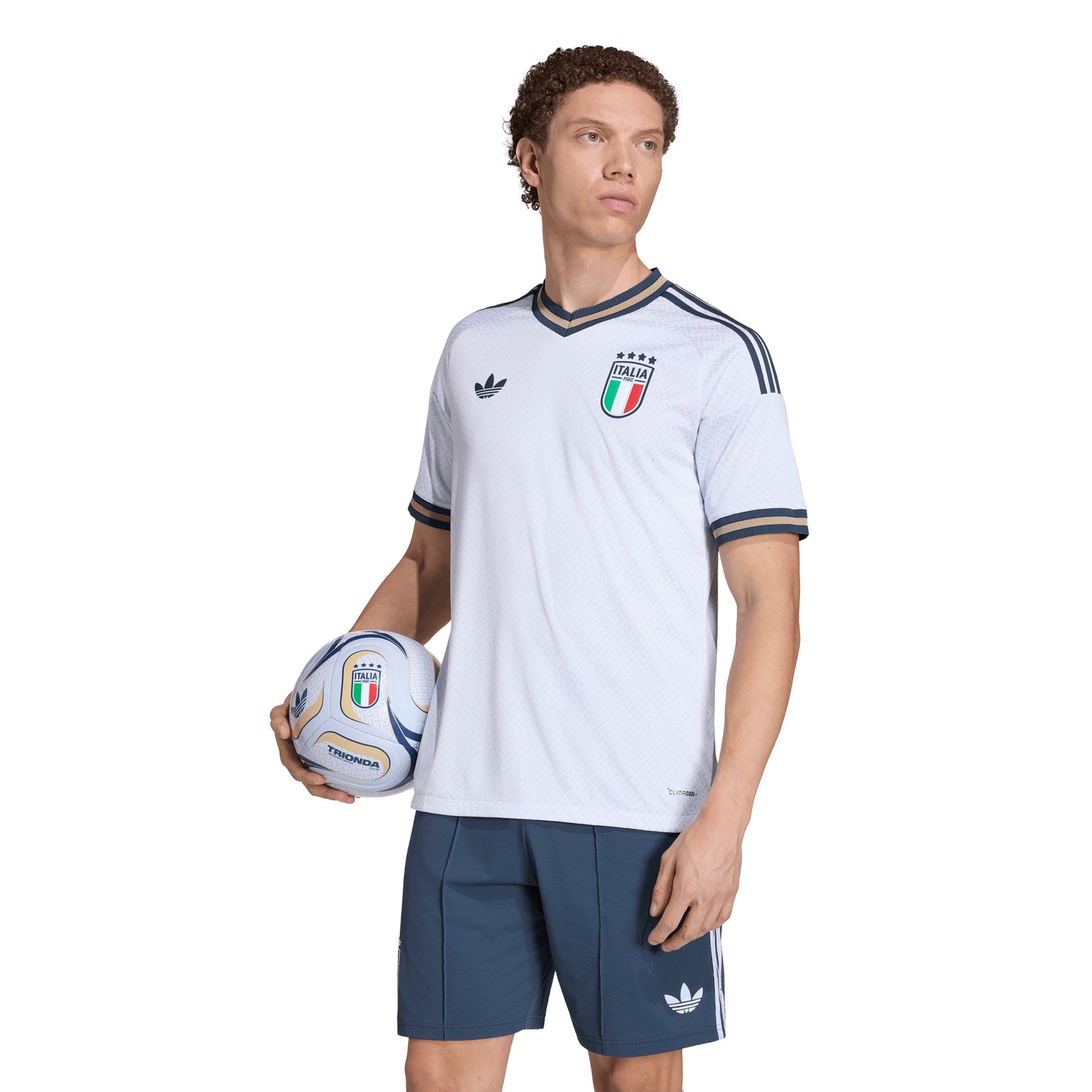 adidas Italy Away Authentic Men's Soccer Jersey 2026 - Aero Blue