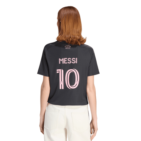 adidas Inter Miami CF Away Messi Women's Soccer Jersey 26/27 - Black/Pink