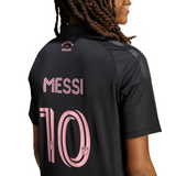adidas Inter Miami CF Away Messi Youth Soccer Jersey 26/27 - Black/Pink