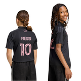 adidas Inter Miami CF Away Messi Youth Soccer Jersey 26/27 - Black/Pink