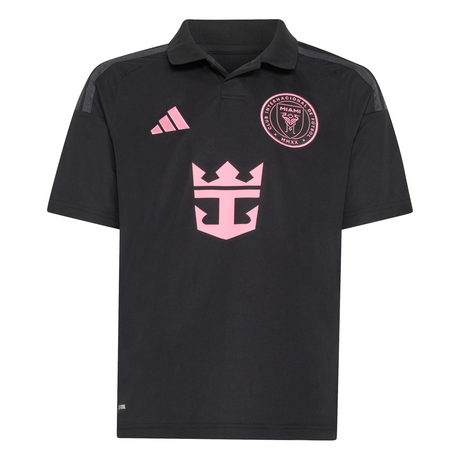 adidas Inter Miami CF Away Messi Youth Soccer Jersey 26/27 - Black/Pink