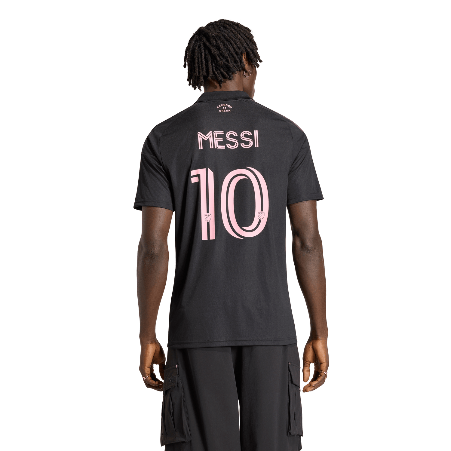 adidas Inter Miami CF Away Messi Men's Soccer Jersey 26/27 - Black/Pink