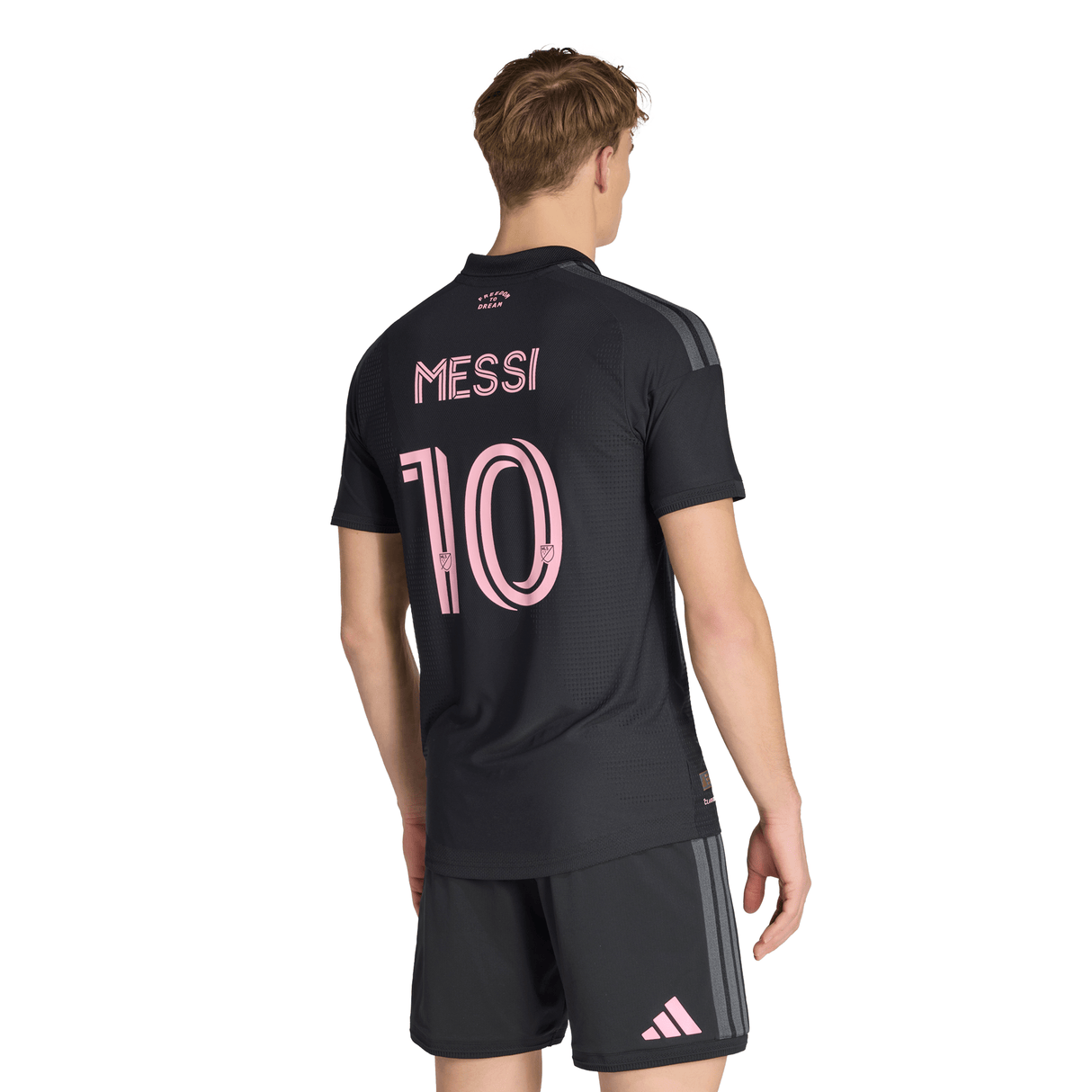 adidas Inter Miami CF Away Authentic Messi Men's Soccer Jersey 26/27 - Black/Pink