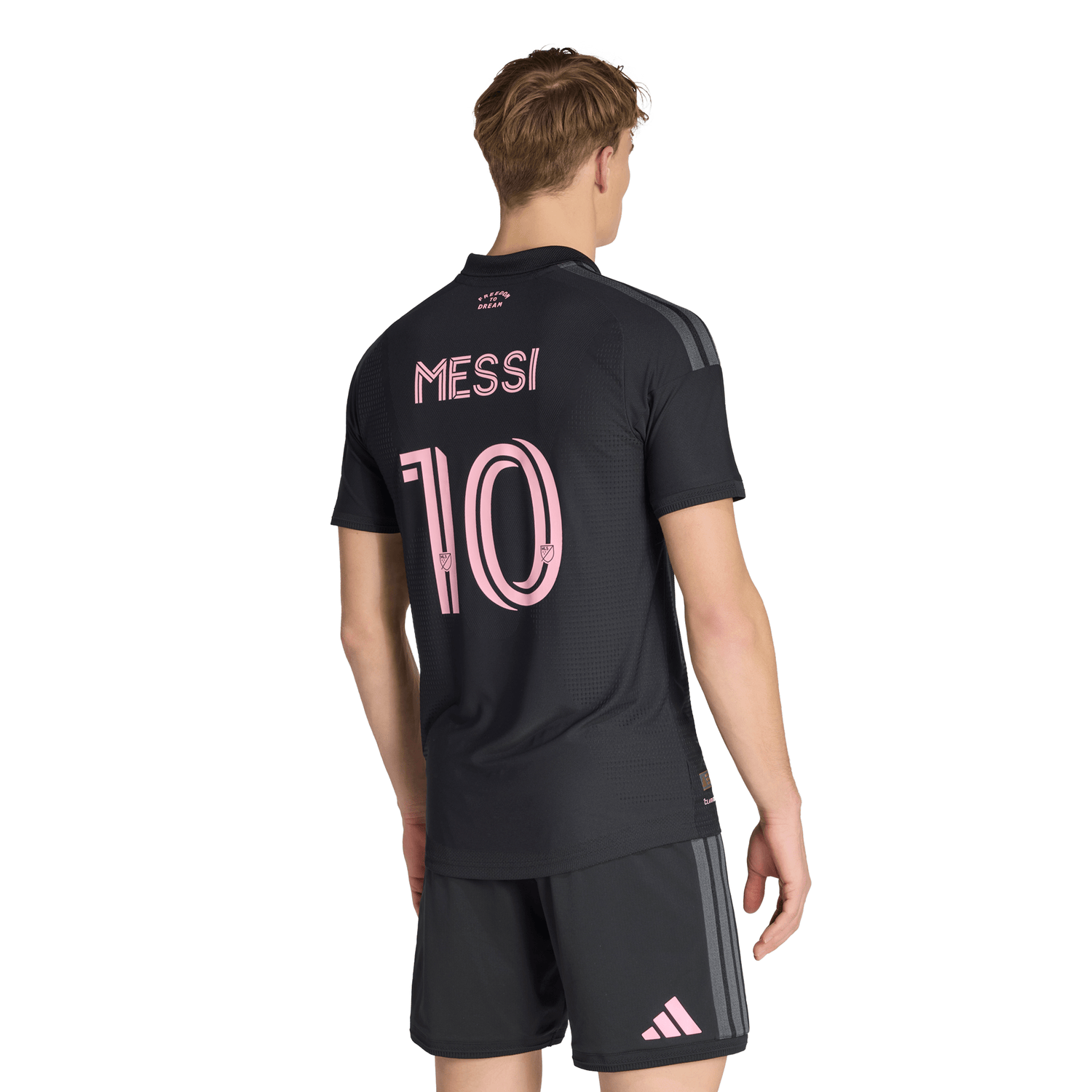 adidas Inter Miami CF Away Authentic Messi Men's Soccer Jersey 26/27 - Black/Pink