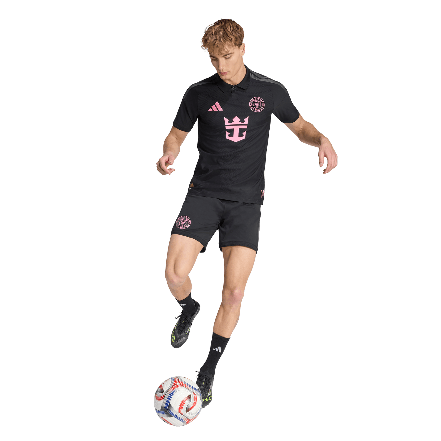 adidas Inter Miami CF Away Authentic Messi Men's Soccer Jersey 26/27 - Black/Pink