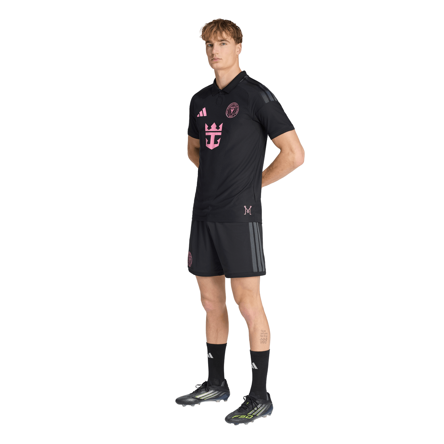 adidas Inter Miami CF Away Authentic Messi Men's Soccer Jersey 26/27 - Black/Pink
