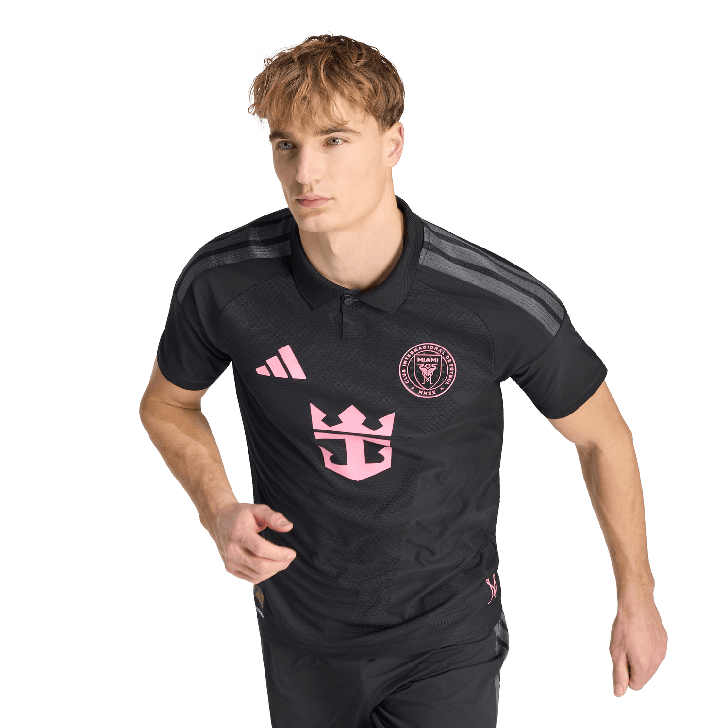 adidas Inter Miami CF Away Authentic Messi Men's Soccer Jersey 26/27 - Black/Pink
