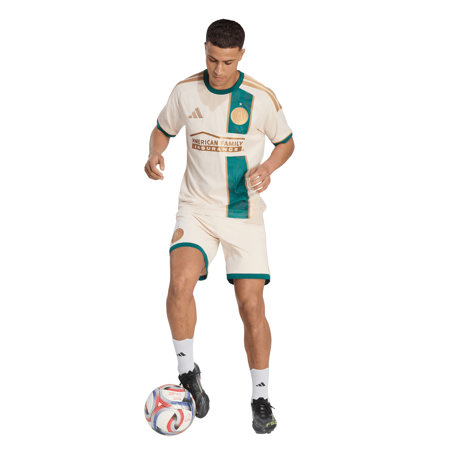 adidas Atlanta United Away Authentic Men's Soccer Jersey 26/27 - Beige