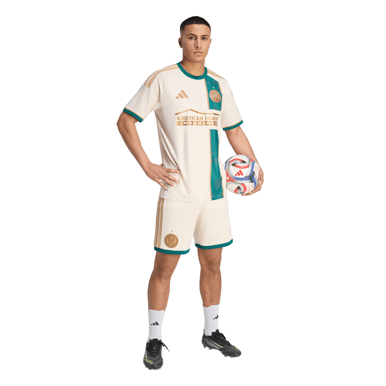 adidas Atlanta United Away Authentic Men's Soccer Jersey 26/27 - Beige