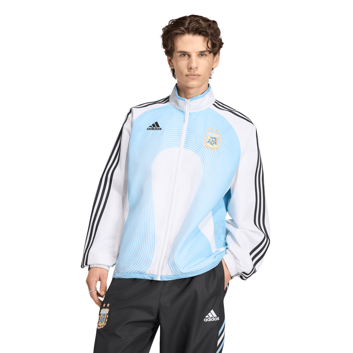 adidas Argentina Home Men's Track Top 2006- White/Sky Blue