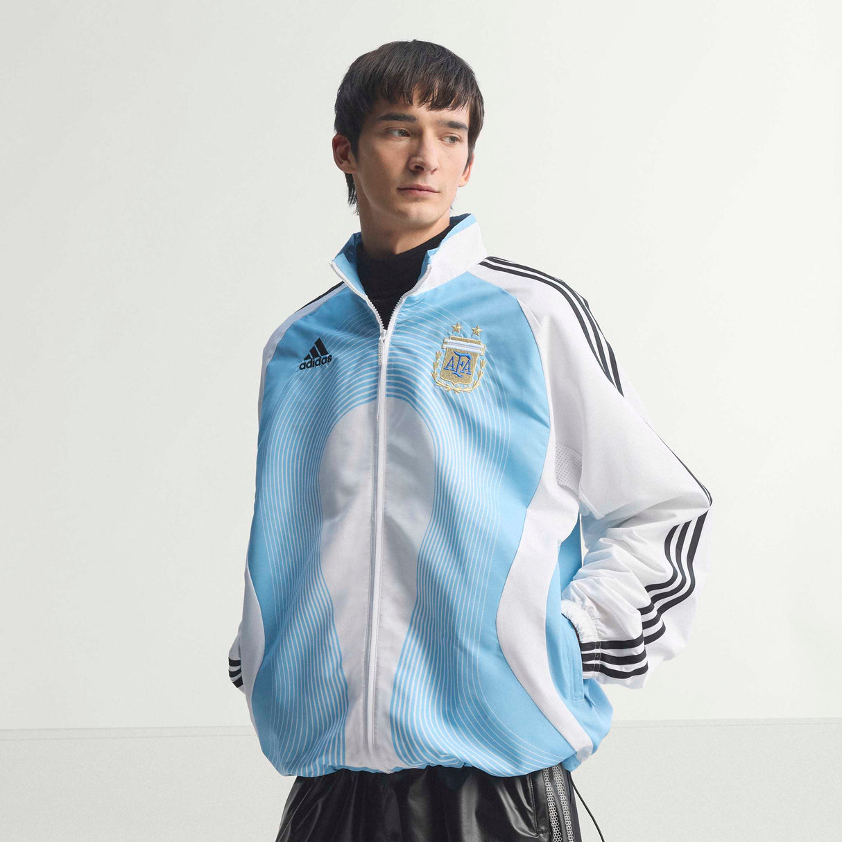 adidas Argentina Home Men's Track Top 2006- White/Sky Blue