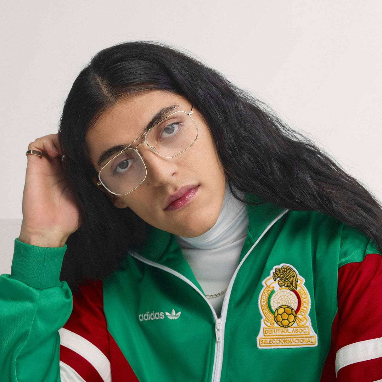 adidas Mexico Men's Soccer Track Top 1986 - Green