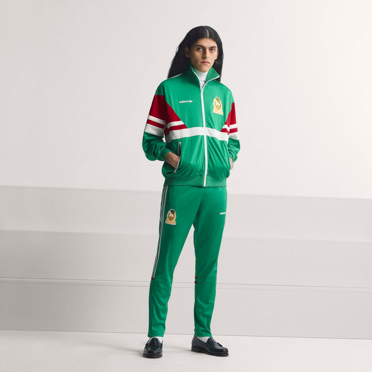 adidas Mexico Men's Soccer Track Top 1986 - Green