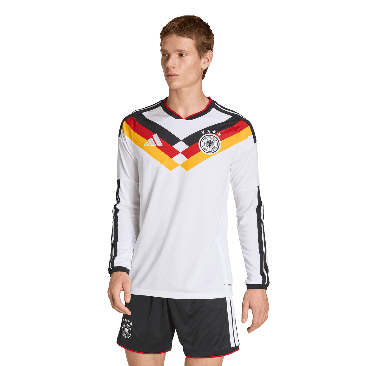 adidas Germany Home Long Sleeve Men's Soccer Jersey 26 - White
