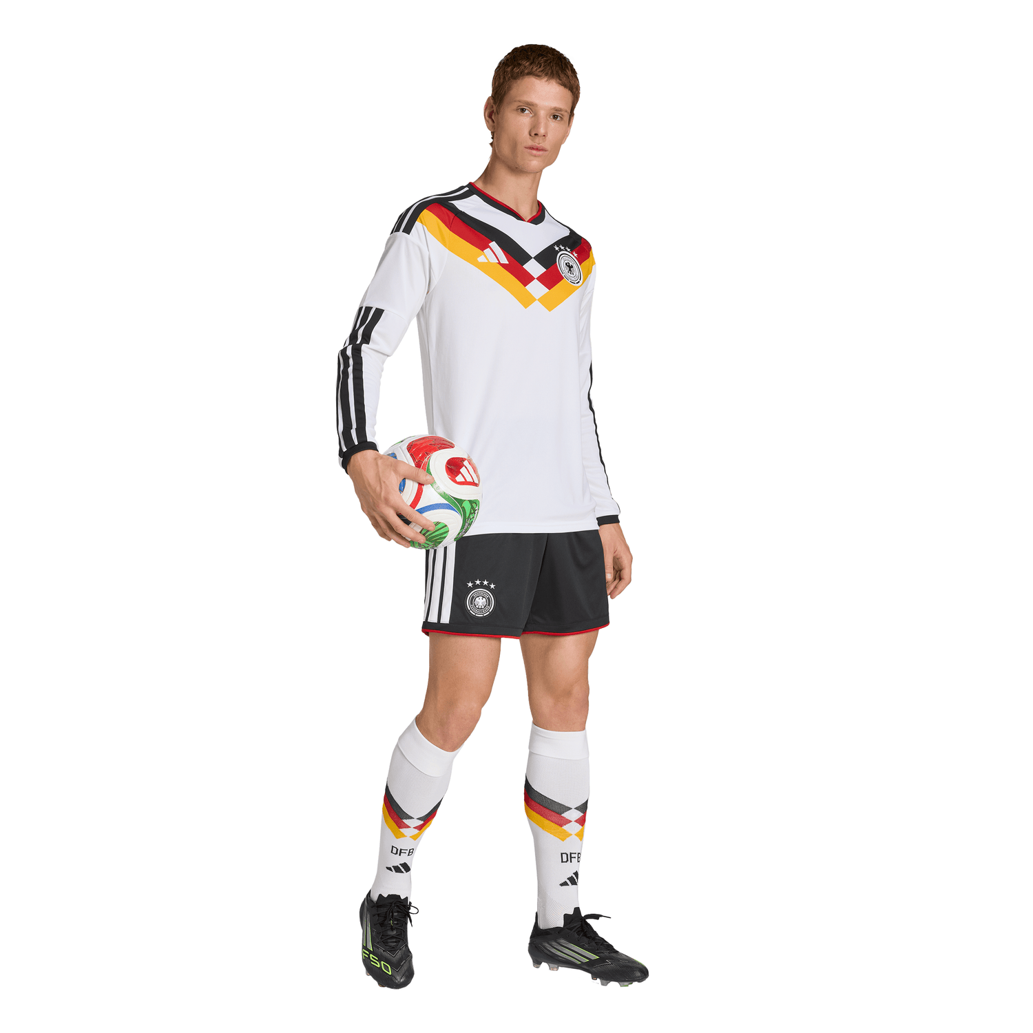 adidas Germany Home Long Sleeve Men's Soccer Jersey 26 - White
