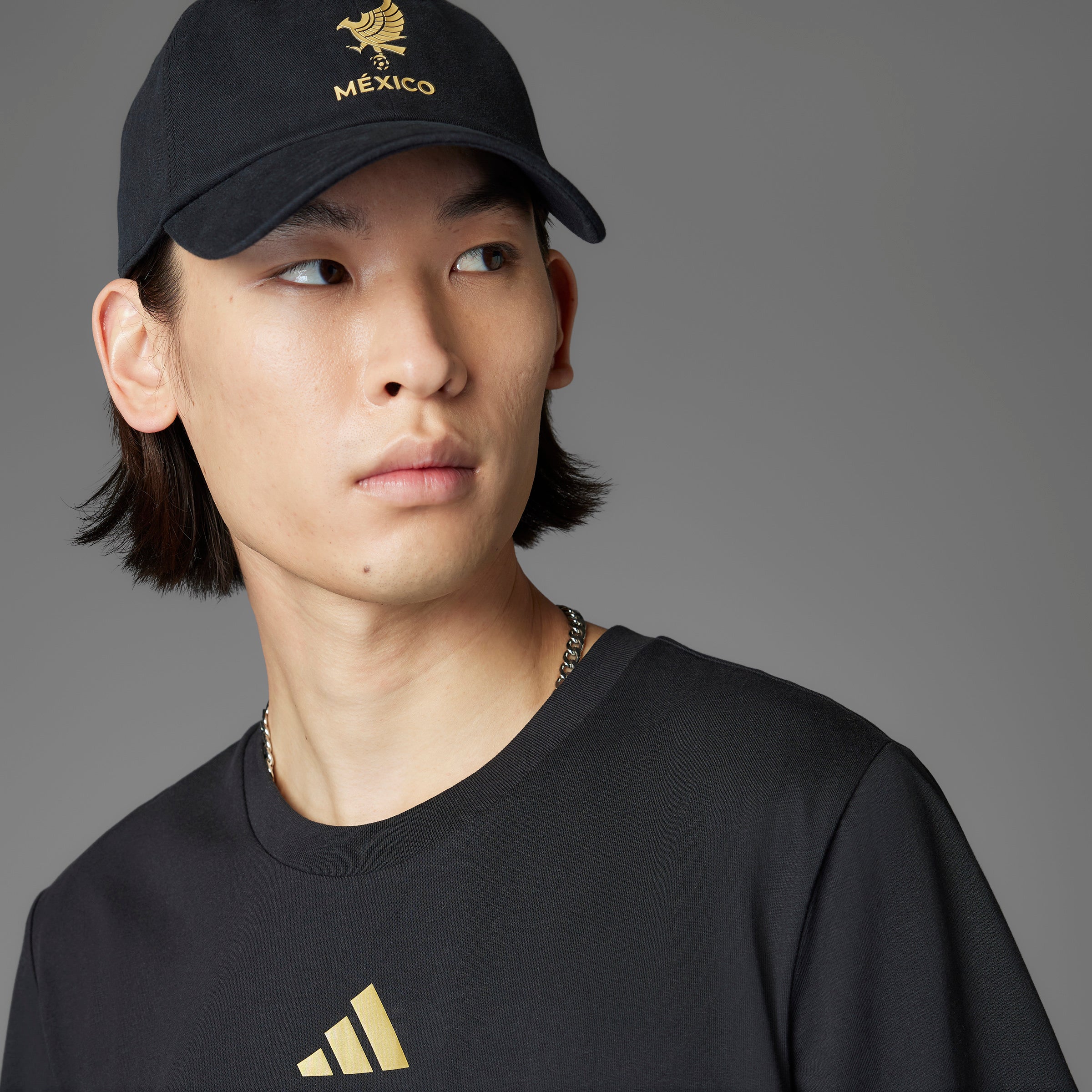 adidas Mexico Gold DNA T-Shirt Black/Gold