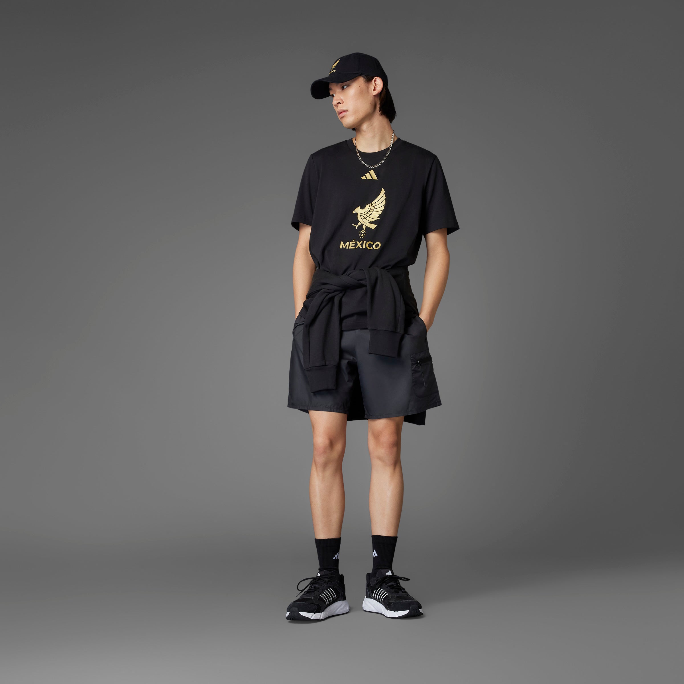 adidas Mexico Gold DNA T-Shirt Black/Gold