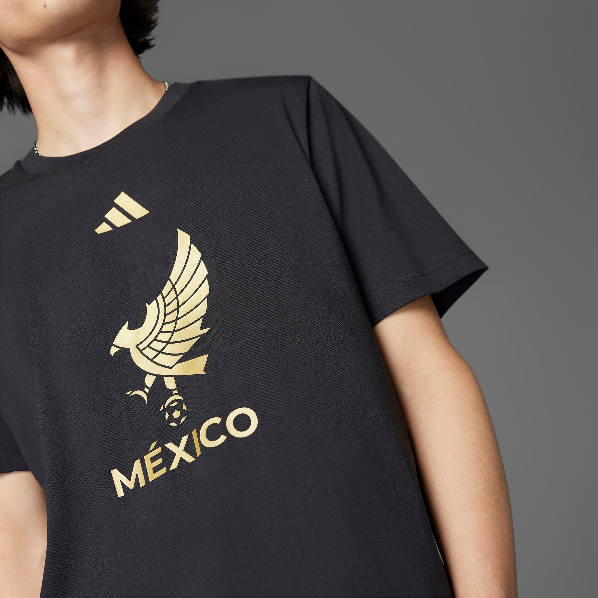 adidas Mexico Gold DNA T-Shirt Black/Gold