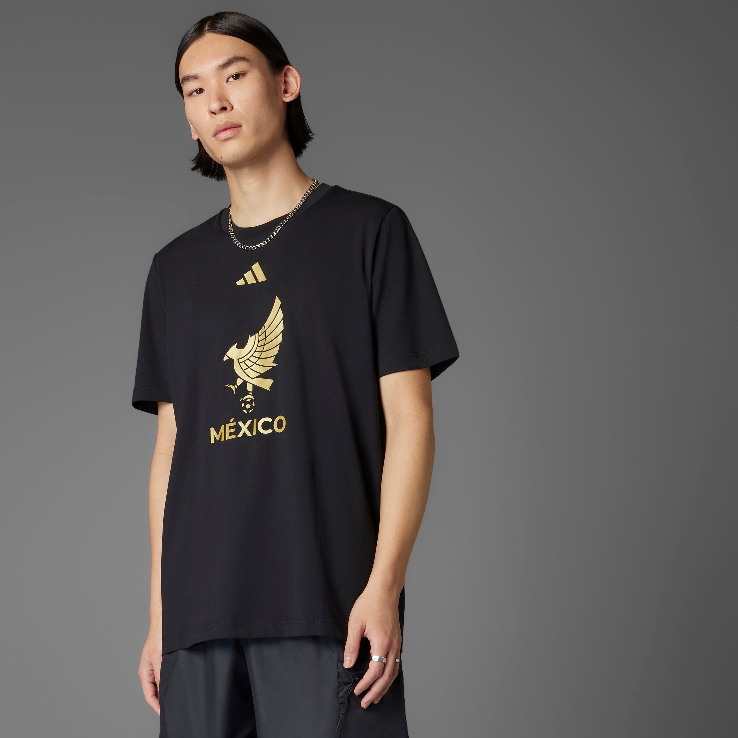 adidas Mexico Gold DNA T-Shirt Black/Gold