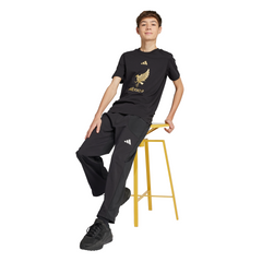 Camiseta adidas Mexico Gold DNA para niños negra y dorada