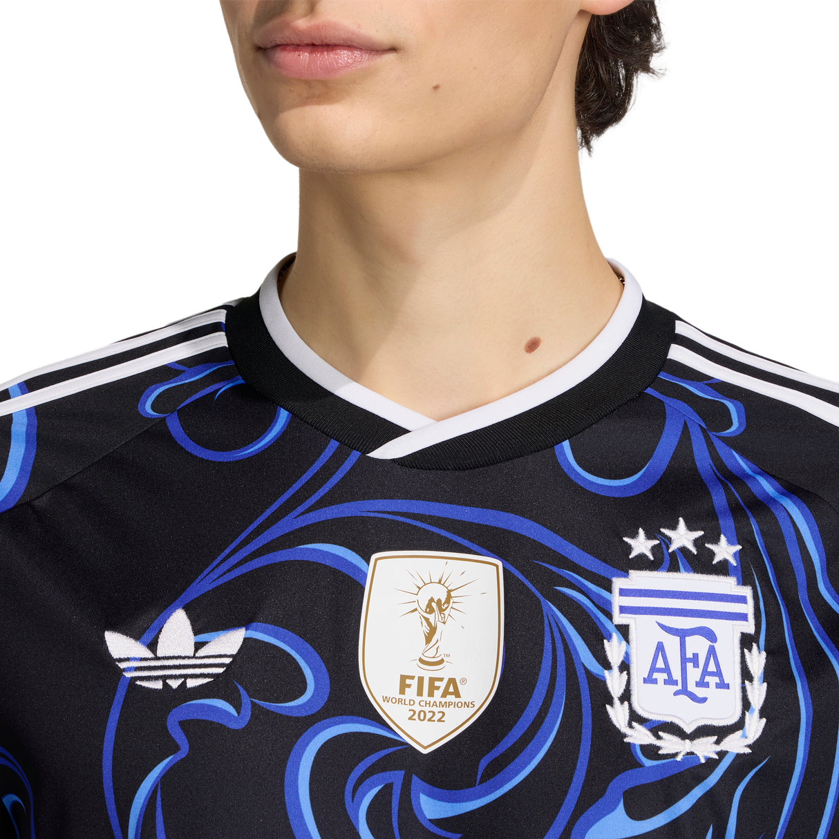 Camiseta de fútbol para hombre adidas Argentina visitante 2026 - Negro/Azul