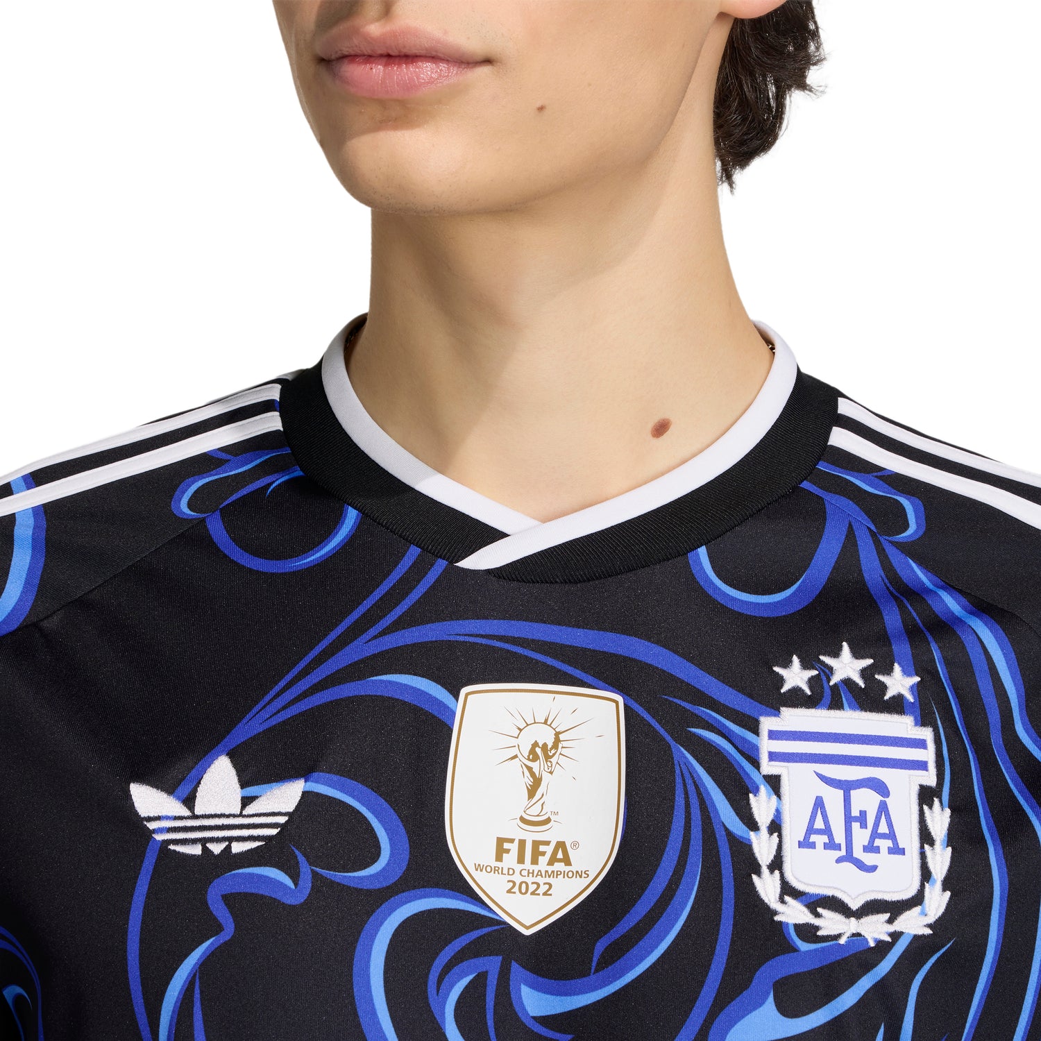 Camiseta de fútbol para hombre adidas Argentina visitante 2026 - Negro/Azul