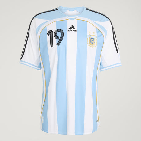 adidas Argentina Home Messi Men's Soccer Jersey 2006 - White/Sky Blue
