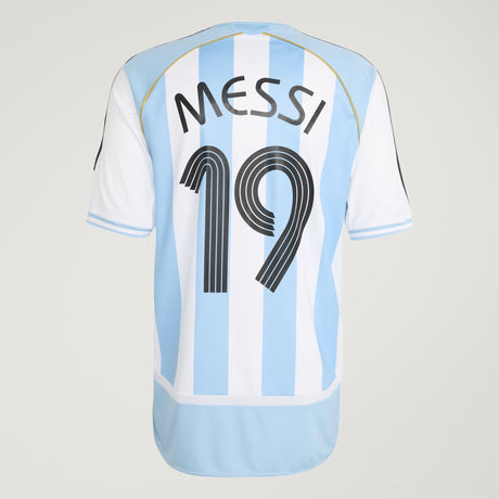 adidas Argentina Home Messi Men's Soccer Jersey 2006 - White/Sky Blue