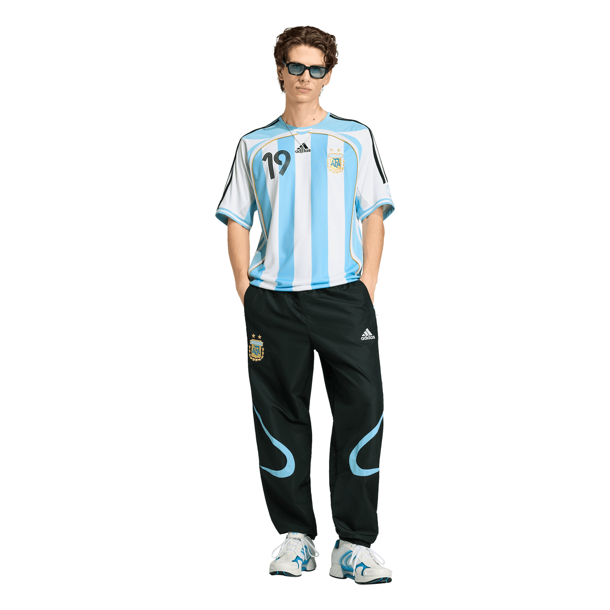 adidas Argentina Home Messi Men's Soccer Jersey 2006 - White/Sky Blue