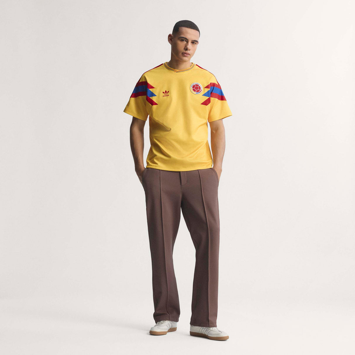 adidas Colombia Away Men's Soccer Jersey 1990 - Gold