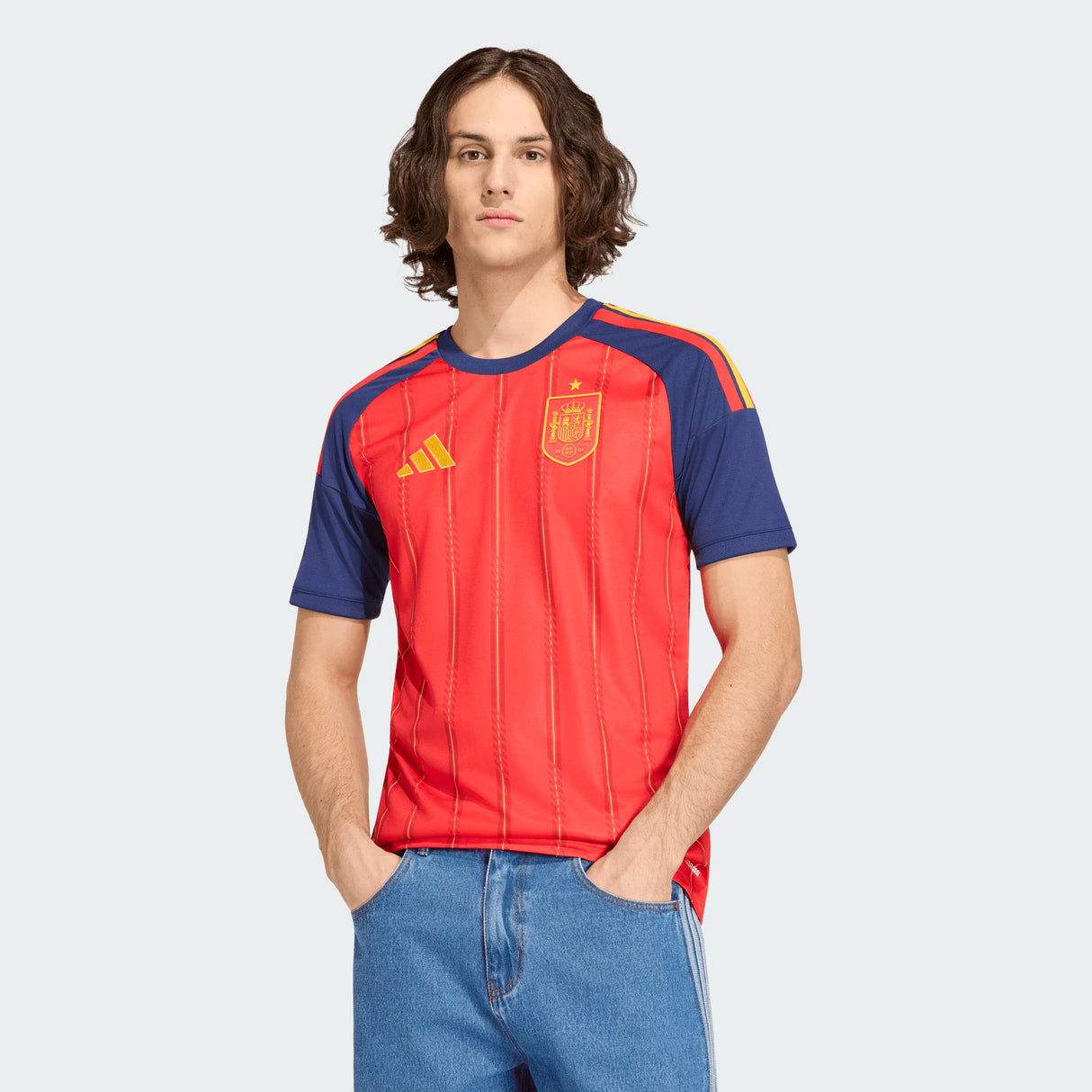 adidas Spain Home Men's Soccer Jersey 26 - Red