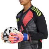 adidas Predator Match Fingersave Goalkeeper Men's Soccer Gloves - Orange/White/Blue