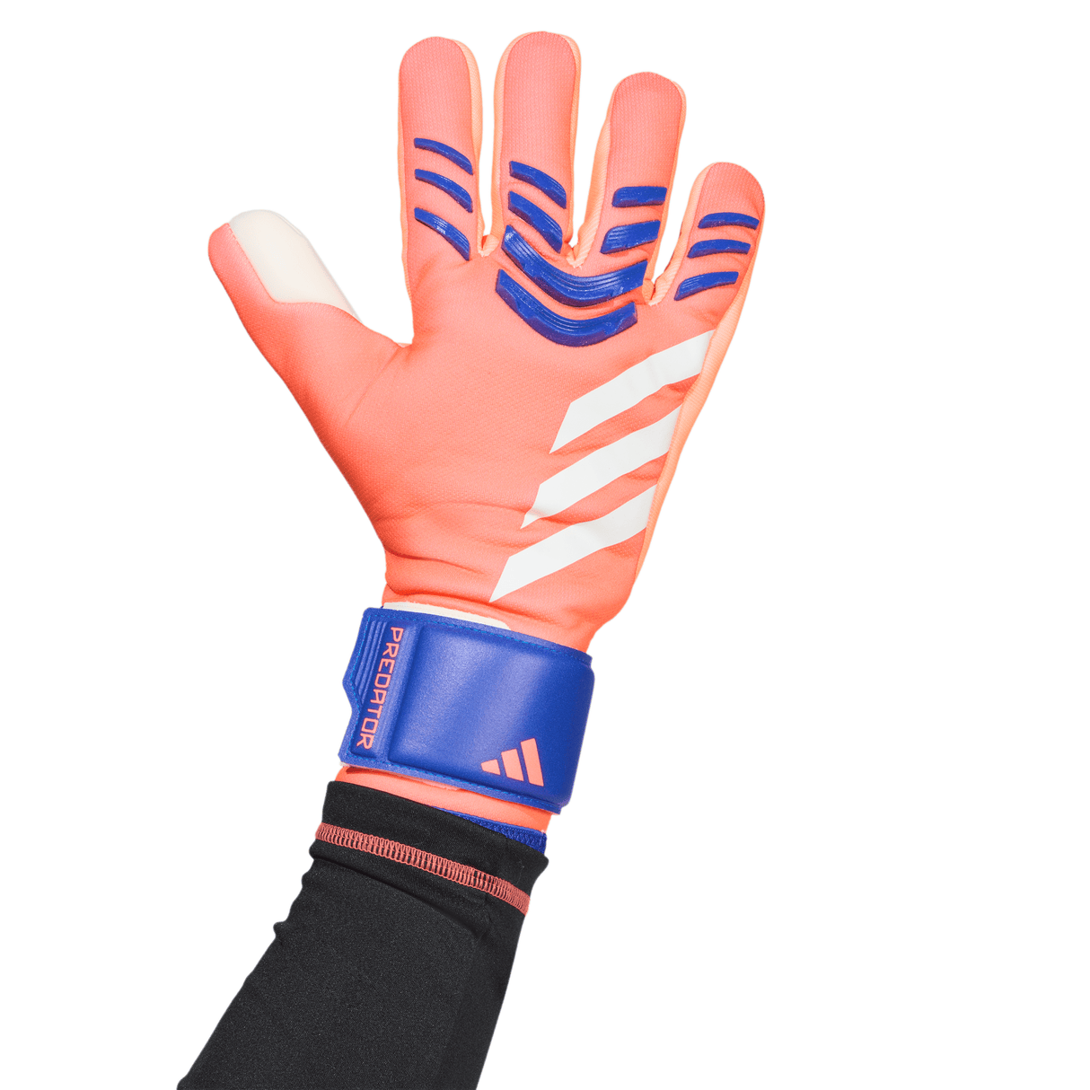 Guantes de portero de fútbol adidas Predator League para hombre - Naranja/Blanco/Azul