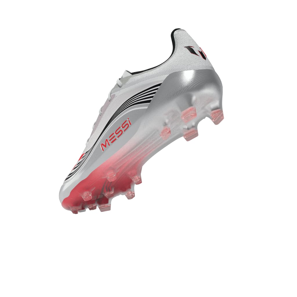 adidas F50 Messi Elite Firm Ground Soccer Cleats- White/Red
