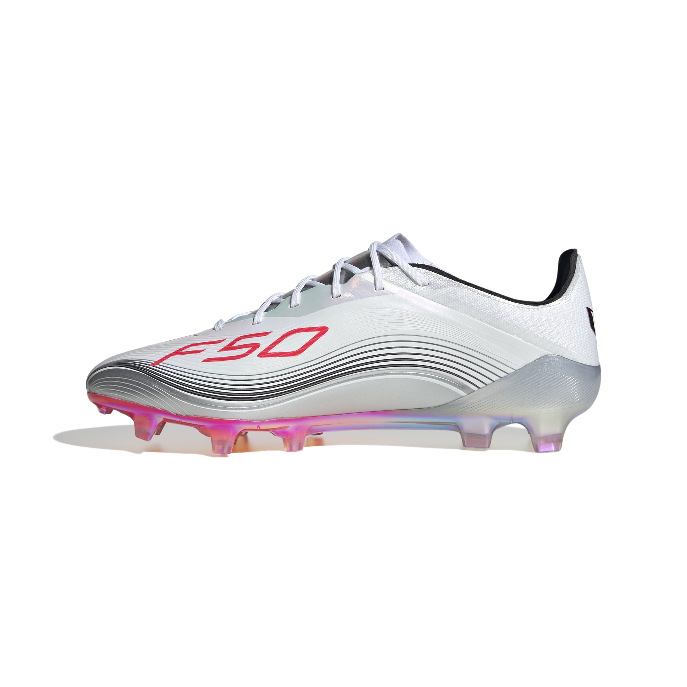 adidas F50 Messi Elite Firm Ground Soccer Cleats- White/Red