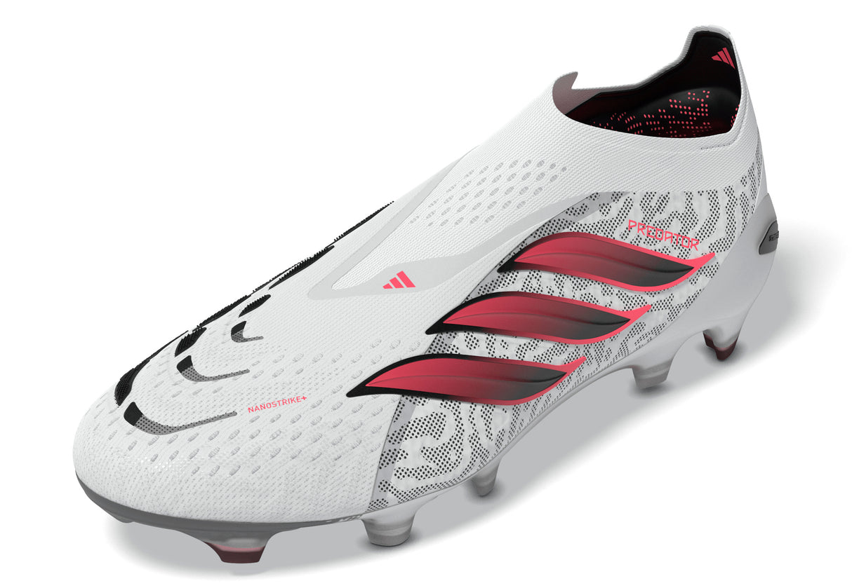adidas Predator Elite Laceless Firm Ground Men's Soccer Cleats - White/Black