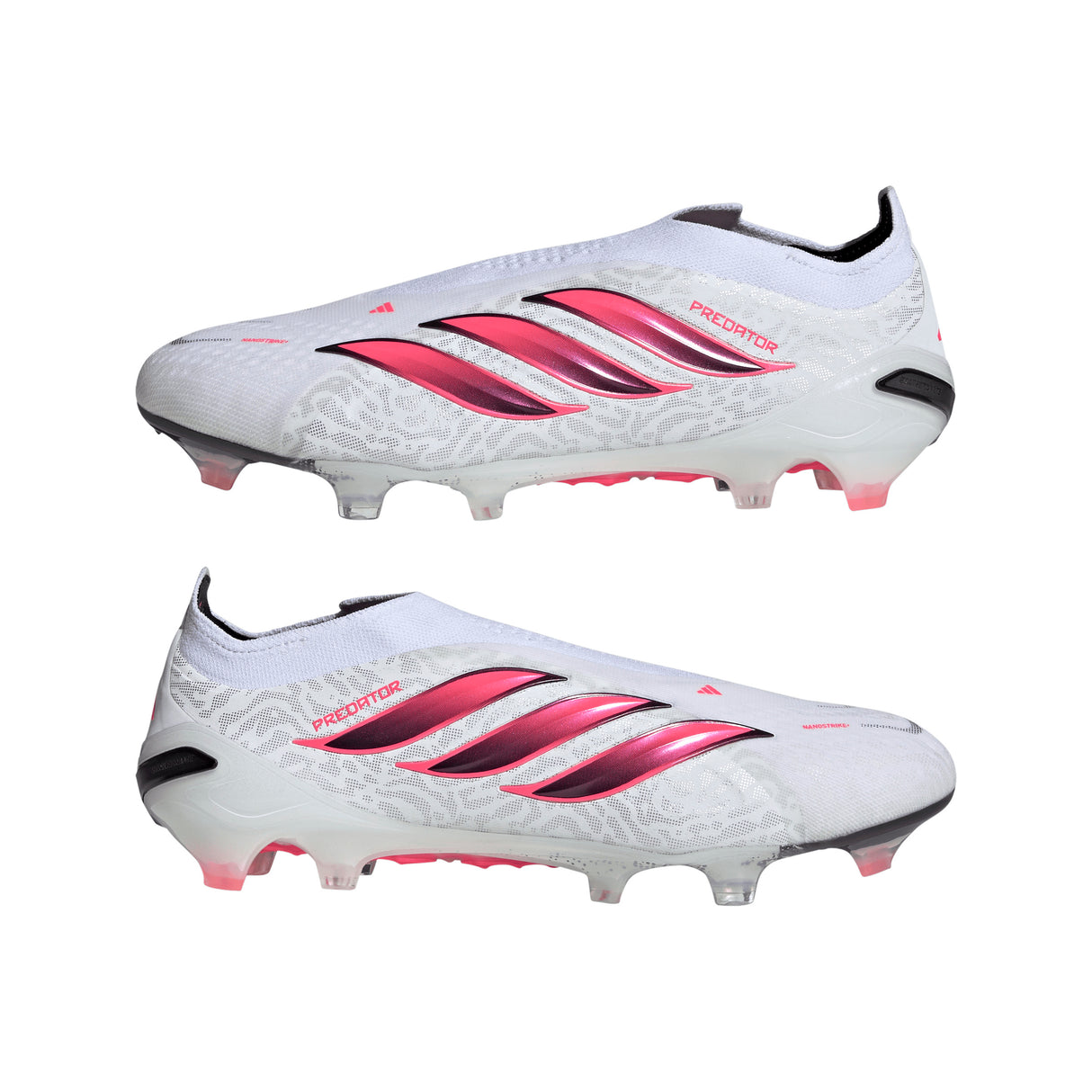 adidas Predator Elite Laceless Firm Ground Men's Soccer Cleats - White/Black