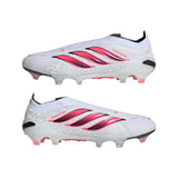 adidas Predator Elite Laceless Firm Ground Men's Soccer Cleats - White/Black