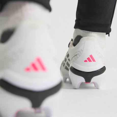 adidas Predator League Fold-Over Tongue Firm Ground Men's Soccer Cleats - White/Black