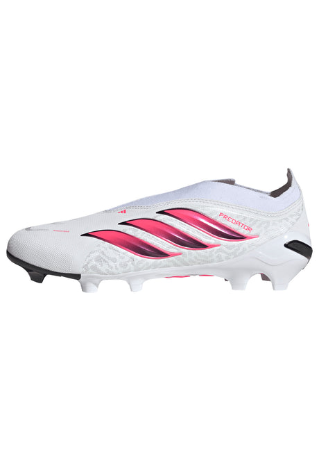 adidas Predator League Laceless Firm Ground Men's Soccer Cleats - White/Black