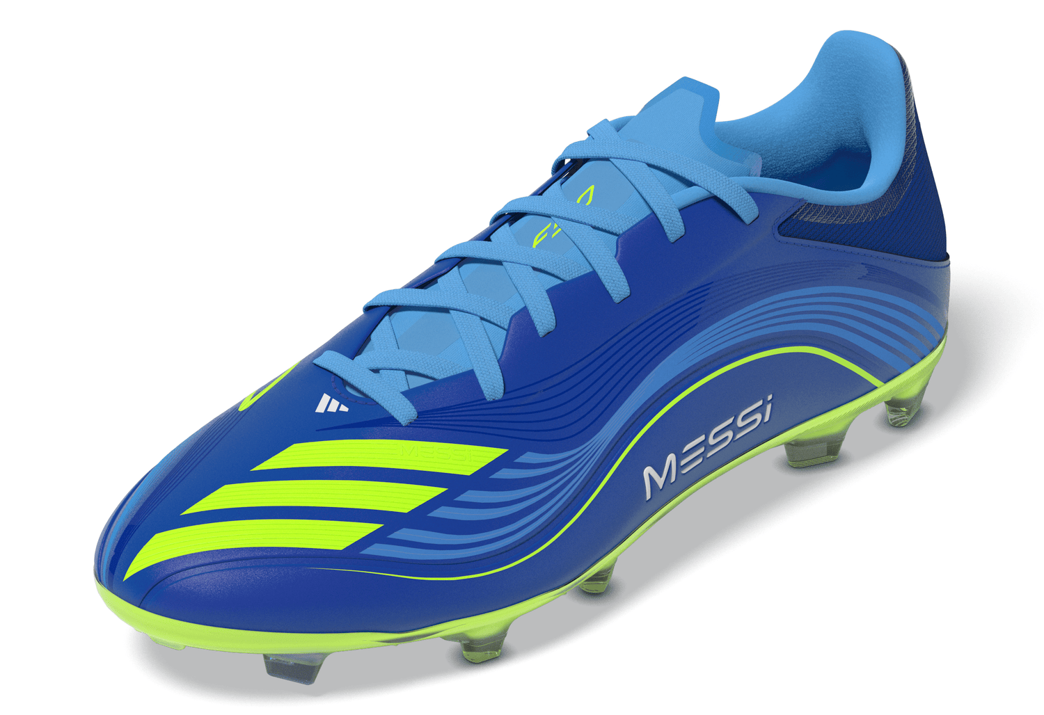 adidas F50 Messi League FG/MG Men's Soccer Cleats - Royal Blue/Yellow/Blue