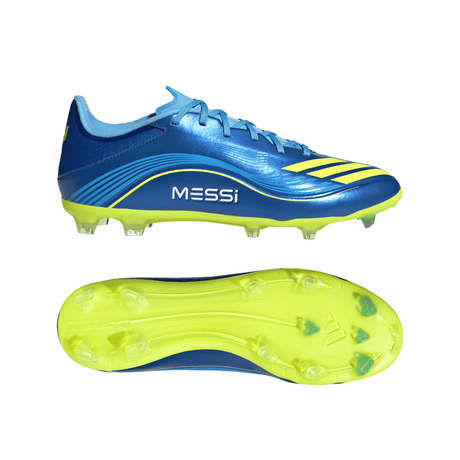 adidas F50 Messi League FG/MG Men's Soccer Cleats - Royal Blue/Yellow/Blue