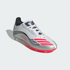 adidas F50 Messi Elite Firm Ground Soccer Cleats Youth -  White/Red/Silver