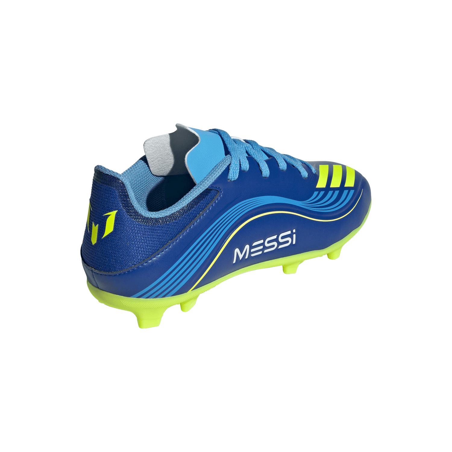 adidas F50 Messi League FG/MG Youth Soccer Cleats - Royal Blue/Yellow/Blue