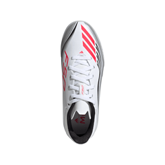 adidas F50 Messi League Turf Youth Soccer Cleats - White/Red/Silver