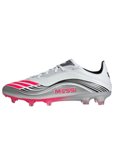 adidas F50 Messi Pro Firm Ground Soccer Cleats - White/Red/Silver