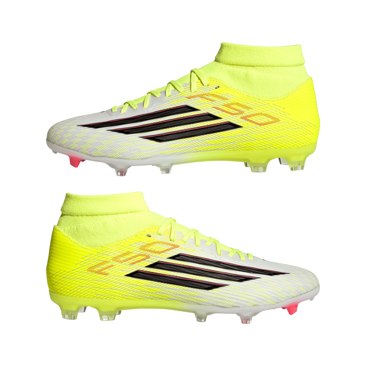 adidas F50 League Mid Cut FG/MG Firm Ground/Multi Ground Men's Soccer Cleats - Yellow/Black