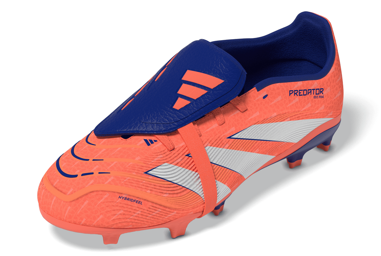 adidas Predator League Fold-Over Tongue FG/MG Youth Soccer Cleats - Orange/White